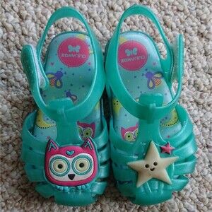 Zaxy Glow in the Dark Soft Jelly Owl & Star Sandal